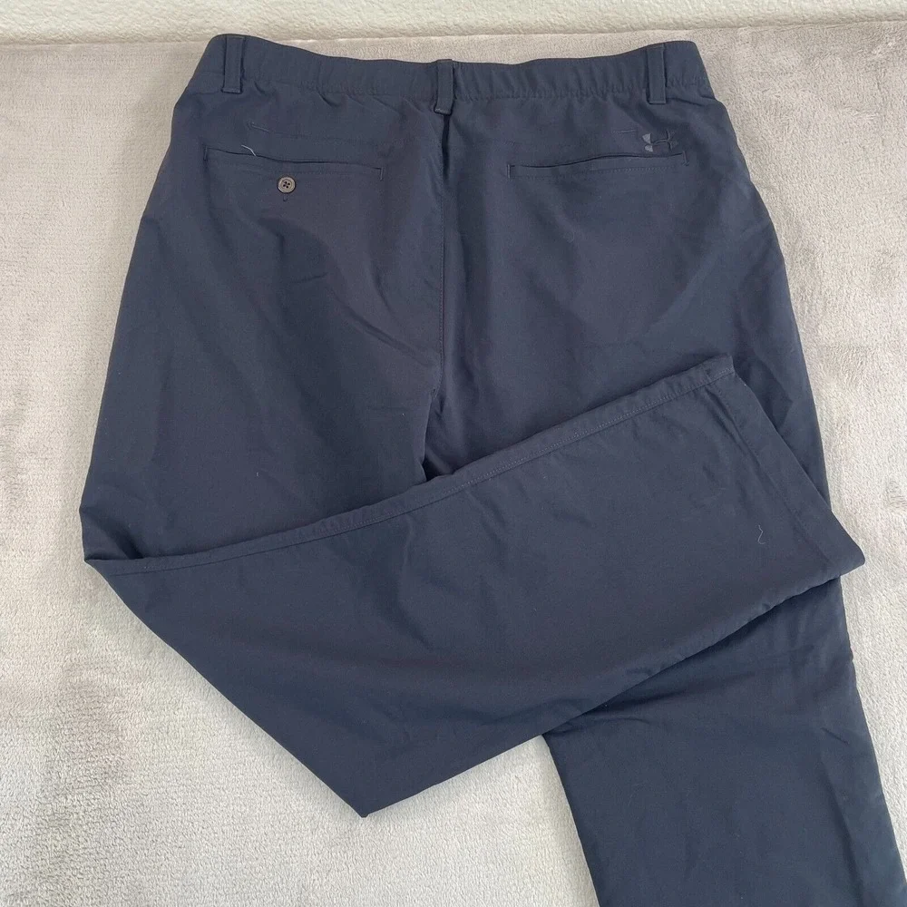 Under Armour Match Play Pants Men 36x32 (Tag 38) Black Golf Performance Straight